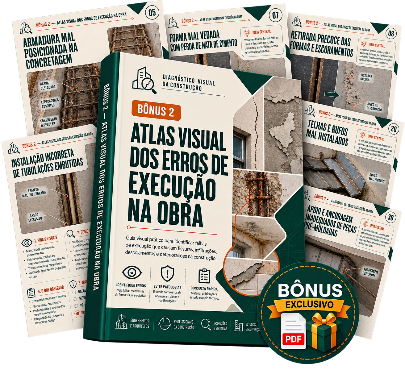 Mockup do Bônus Atlas Visual dos Erros de Execução na Obra