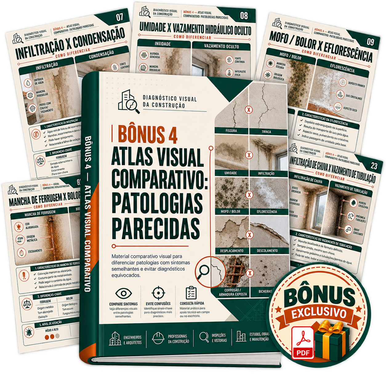 Mockup do Bônus Atlas Visual Comparativo: Patologias Parecidas